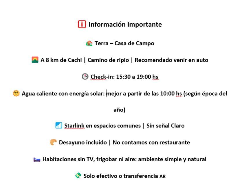 Terra - Casa De Campo Cachí Exteriér fotografie